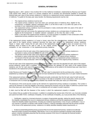 Form BOE-19-D Claim for Transfer of Base Year Value to Replacement Primary Residence for Severely and Permanently Disabled Persons - Sample - California, Page 2