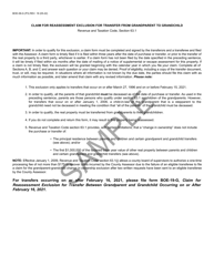 Form BOE-58-G Claim for Reassessment Exclusion for Transfer From Grandparent to Grandchild - Sample - California, Page 3