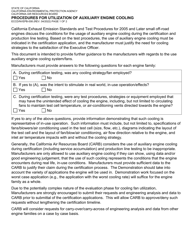 Document preview: Form ECCD/NVEPB-008 Procedures for Utilization of Auxiliary Engine Cooling - California