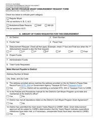 Form MSCD/ORCB-08A Carl Moyer Program Grant Disbursement Request Form - California