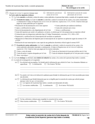 Formulario FW-008-GC Orden Sobre La Exencion De Cuotas De La Corte Despues De La Audiencia - California (Spanish), Page 2