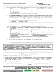 Formulario FW-008-GC Orden Sobre La Exencion De Cuotas De La Corte Despues De La Audiencia - California (Spanish), Page 3