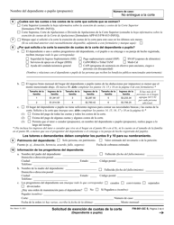 Formulario FW-001-GC Solicitud De Exencion De Cuotas De La Corte (Dependiente O Pupilo) - California (Spanish), Page 2