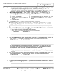 Formulario FW-003-GC Orden Sobre La Exencion De Cuotas De La Corte (Corte Superior) (Persona Bajo Tutela O Curatela) - California (Spanish), Page 2
