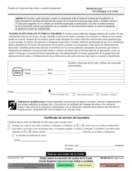 Formulario FW-003-GC Orden Sobre La Exencion De Cuotas De La Corte (Corte Superior) (Persona Bajo Tutela O Curatela) - California (Spanish), Page 3
