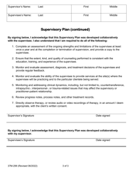 Form 37M-299 Supervisory Plan for Lmft Supervisees (For Supervisory Relationships That Began Prior to January 1, 2022 and Continued Past January 1, 2022) - California, Page 3