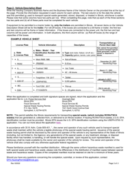 Instructions for Form LPC037, IL532-0333 Special Waste Hauling Permit Application - Illinois, Page 2