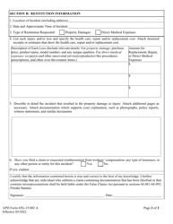 APD Form 65G-15.002 A State Institution Claims Program Form - Florida, Page 2
