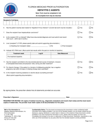 Medicaid Hepatitis C Agents Prior Authorization Form - Florida, Page 2