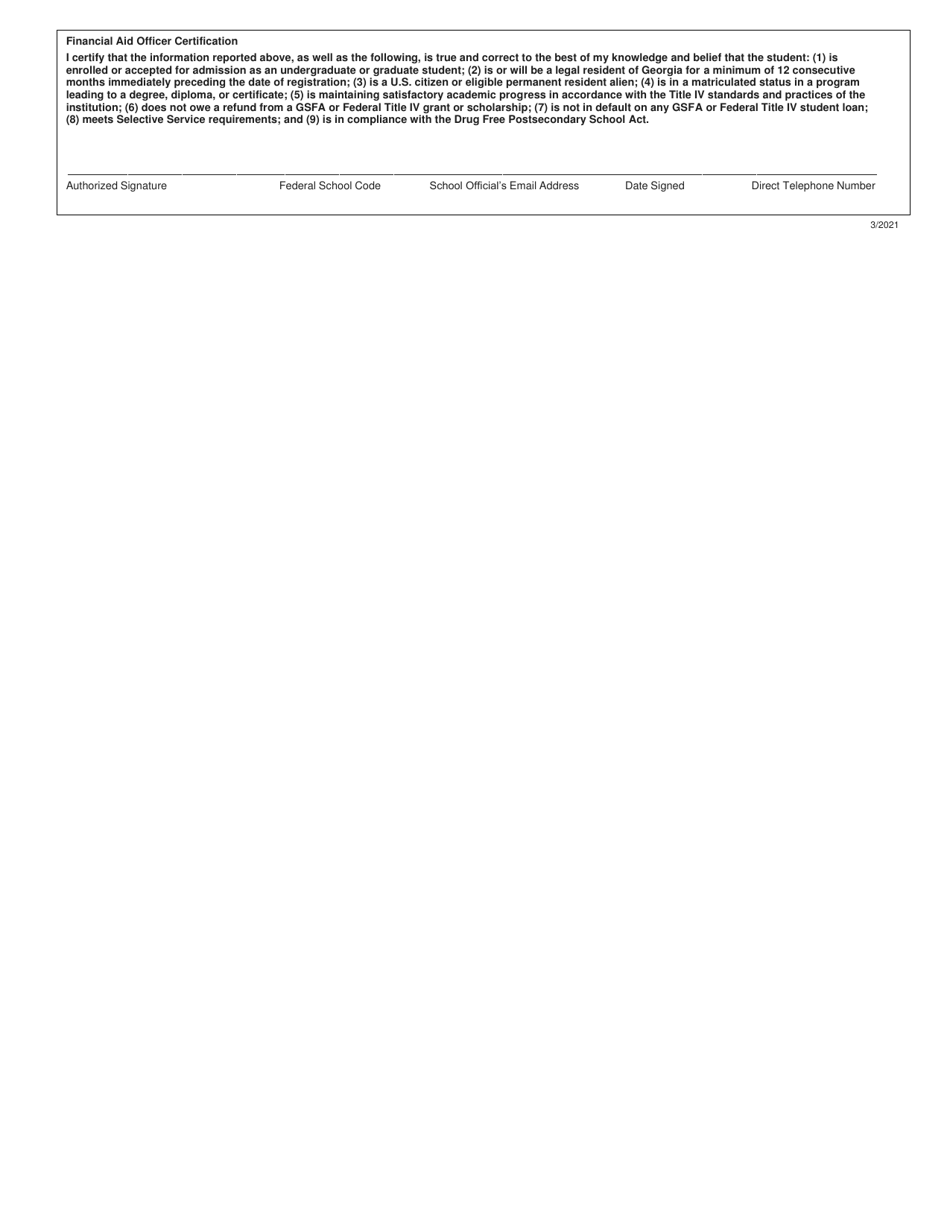 Application Form - Georgia Hero Program - Georgia (United States), Page 3