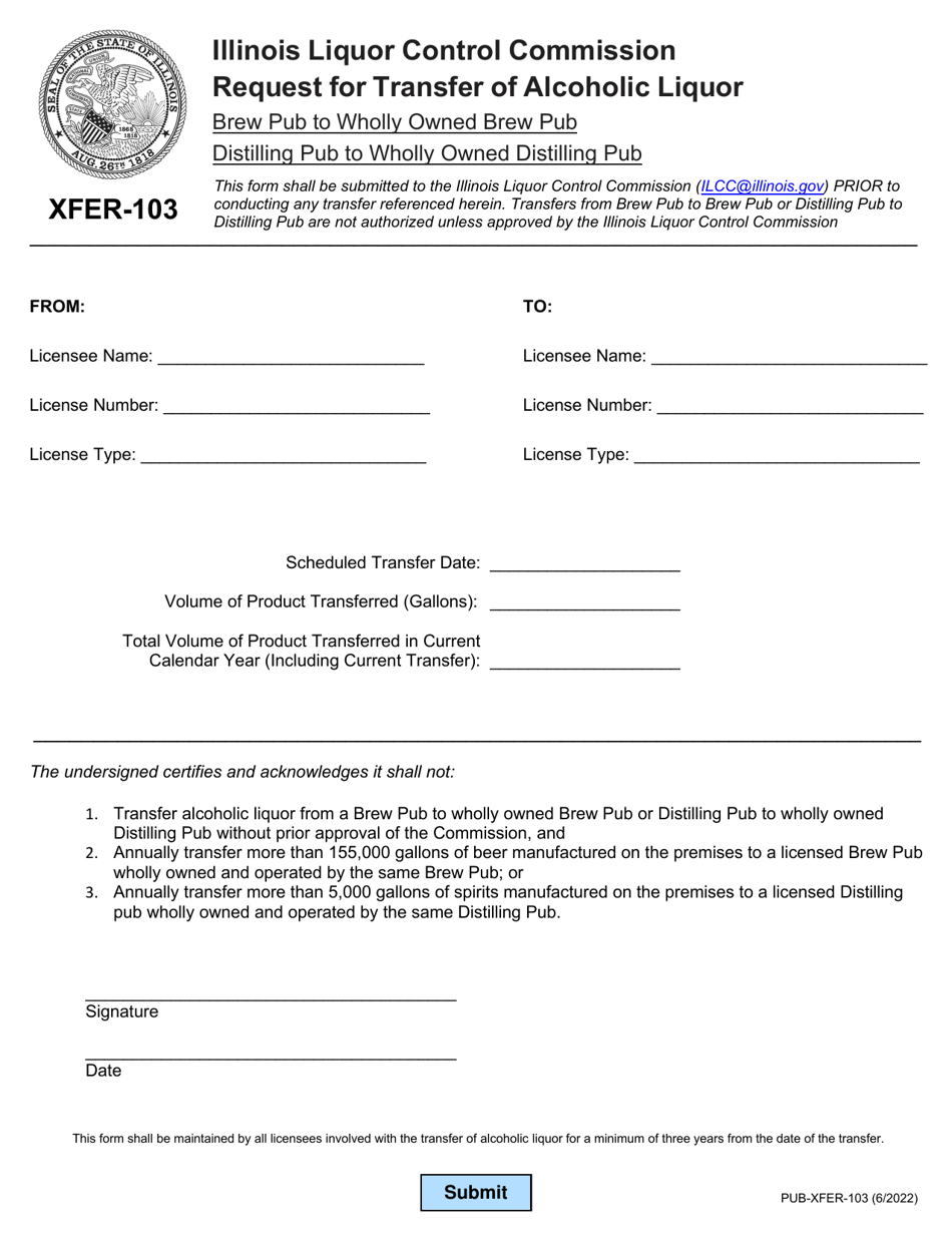 Pub Process Forms Form PUB-XFER-103 Download Fillable PDF or Fill Online Request for ...