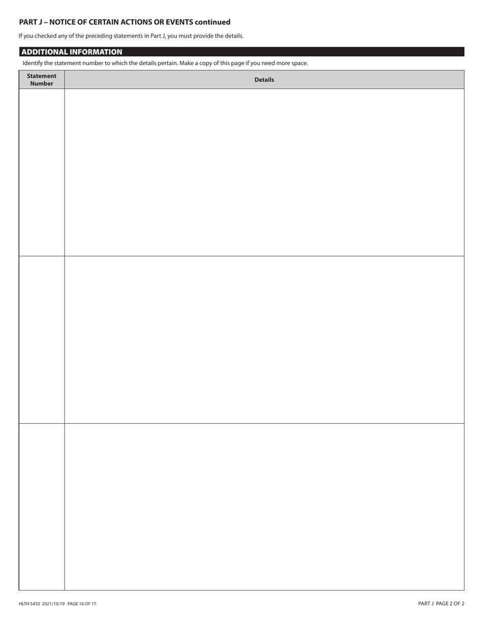 Form HLTH5433 Pharmacare Provider Change to Report Any Change to Your Pharmacare Enrollment Information - British Columbia, Canada, Page 16