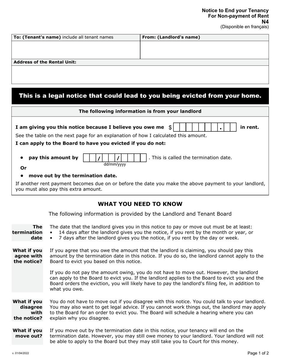 N4 Fillable Form Printable Forms Free Online