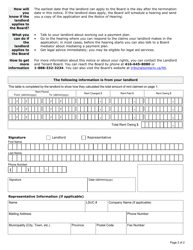 Form N4 Notice to End a Tenancy Early for Non-payment of Rent - Ontario, Canada, Page 3
