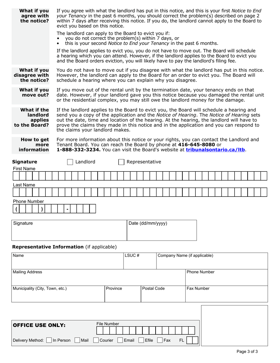 Form N5 Download Fillable PDF or Fill Online Notice to End Your Tenancy ...