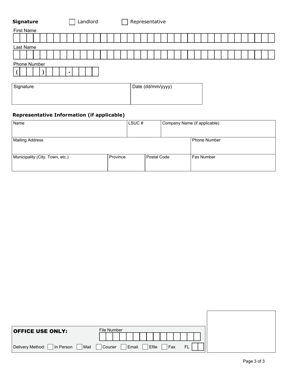 Form N6 Notice to End Your Tenancy for Illegal Acts or Misrepresenting Income in a Rent-Geared-To-Income Rental Unit - Ontario, Canada, Page 3