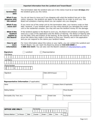Form N7 Notice to End Your Tenancy for Causing Serious Problems in the Rental Unit or Residential Complex - Ontario, Canada, Page 2