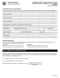 Form L3 Application to End a Tenancy and Evict a Tenant - Tenant Gave Notice or Agreed to End the Tenancy - Ontario, Canada, Page 3