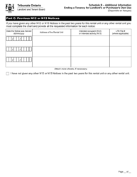 Form L2 Application to End a Tenancy and Evict a Tenant or Collect Money - Ontario, Canada, Page 13