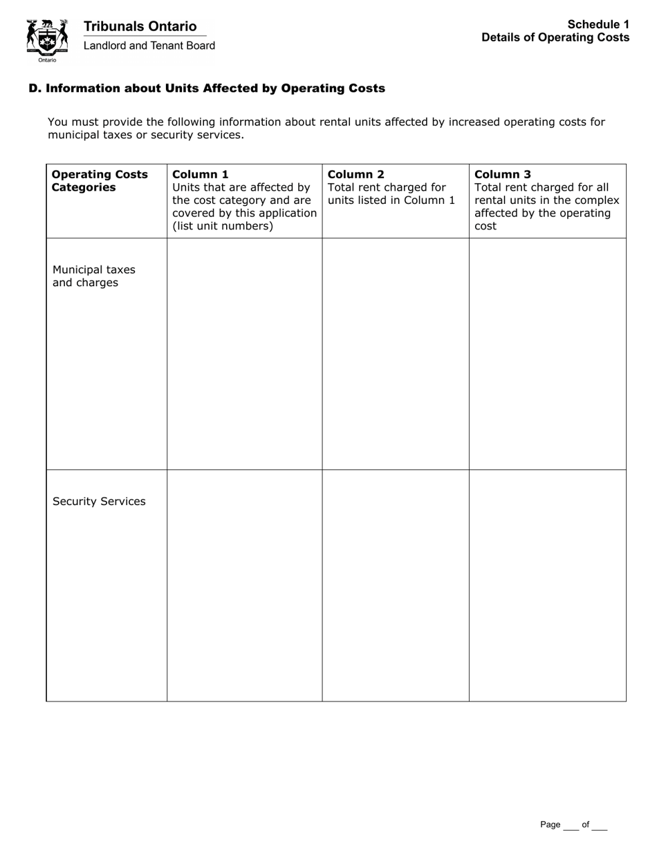 Form L5 Application for a Rent Increase Above the Guideline - Ontario, Canada, Page 8