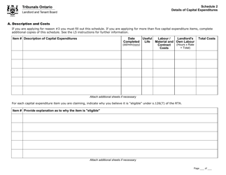 Form L5 Application for a Rent Increase Above the Guideline - Ontario, Canada, Page 9