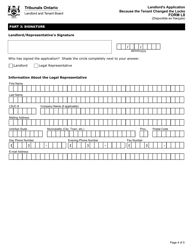 Form L8 Landlord&#039;s Application Because the Tenant Changed the Locks - Ontario, Canada, Page 5