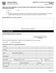 Form L7 Application to Transfer a Care Home Tenant - Ontario, Canada, Page 5
