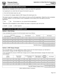 Form L9 Application to Collect Rent the Tenant Owes - Ontario, Canada, Page 6