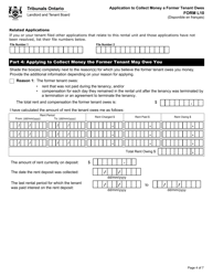 Form L10 Application to Collect Money a Former Tenant Owes - Ontario, Canada, Page 7