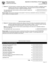 Form L10 Application to Collect Money a Former Tenant Owes - Ontario, Canada, Page 9