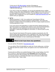 Instructions for Form A2 Application About a Sublet or an Assignment - Ontario, Canada, Page 10