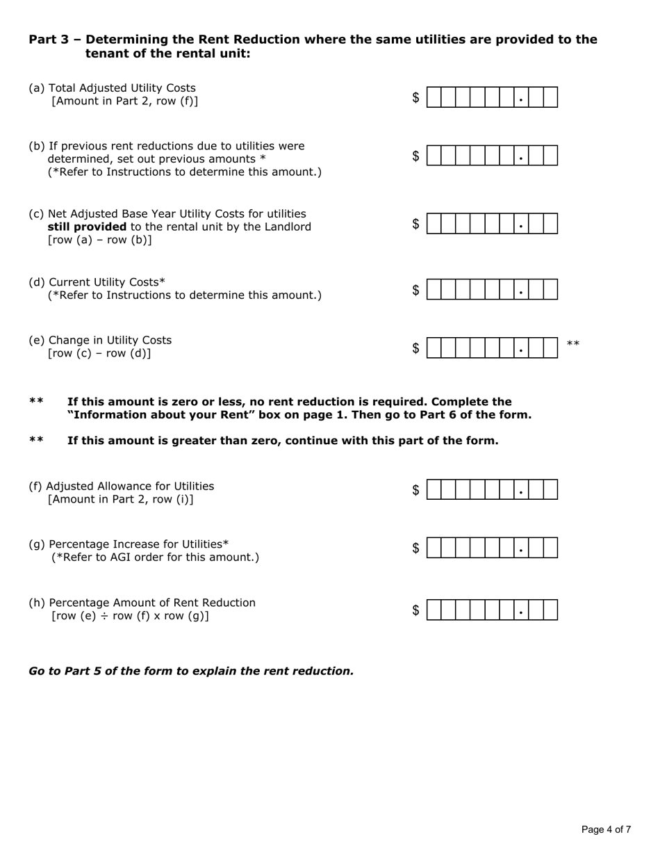 Information From Your Landlord About Utility Costs (One or More Utilities Are No Longer Provided in the Residential Complex) - Ontario, Canada, Page 4