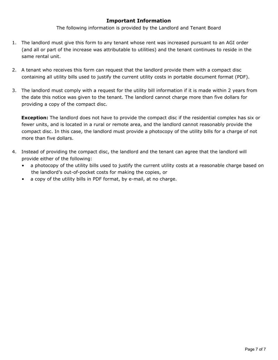 Information From Your Landlord About Utility Costs (One or More Utilities Are No Longer Provided in the Residential Complex) - Ontario, Canada, Page 7