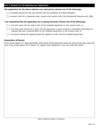 Request to Re-open an Application - Ontario, Canada, Page 2