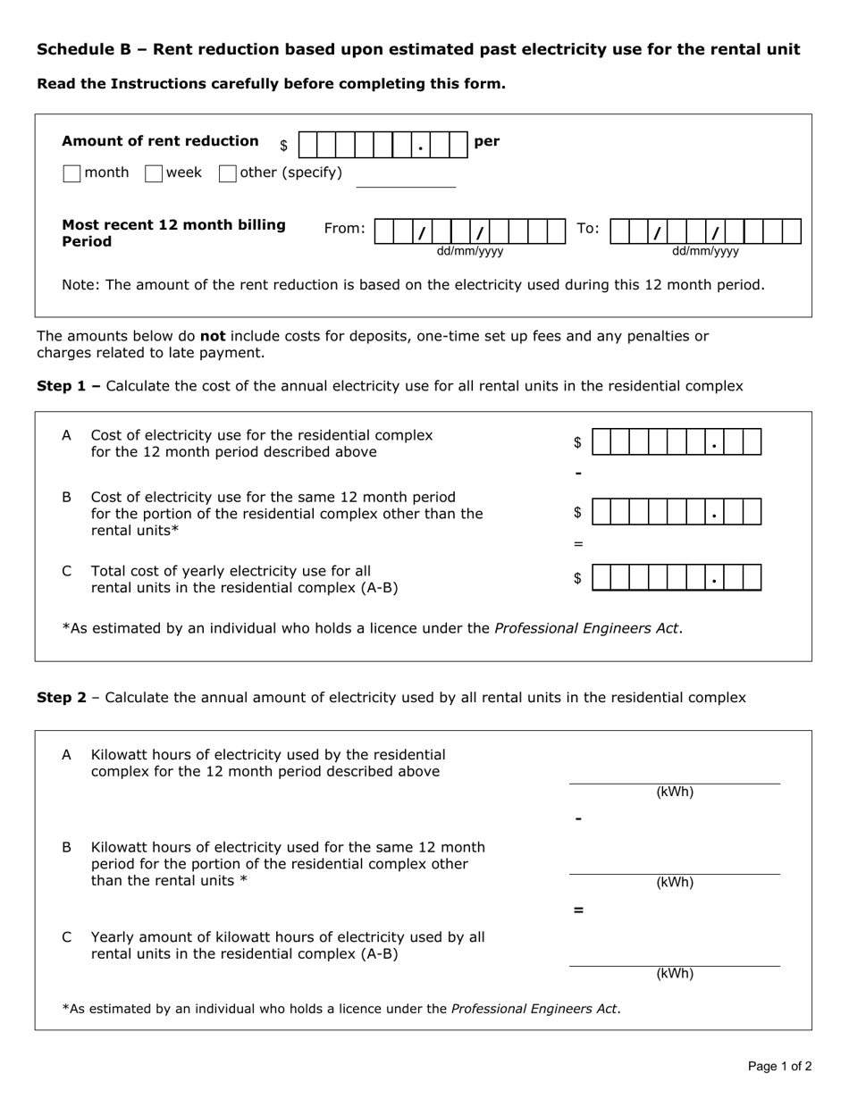 Tenant Agreement to Pay Directly for Electricity Costs - Ontario, Canada, Page 5