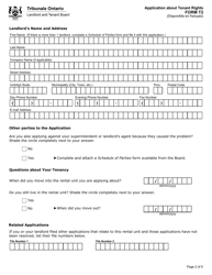 Form T2 Application About Tenant Rights - Ontario, Canada, Page 3