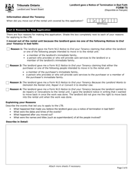 Form T5 Landlord Gave a Notice of Termination in Bad Faith - Ontario, Canada, Page 4