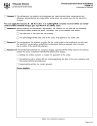 Form T7 &quot;Tenant Application About Suite Meters&quot; - Ontario, Canada, Page 6