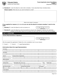 Form T7 &quot;Tenant Application About Suite Meters&quot; - Ontario, Canada, Page 9
