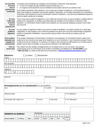 Forme N5 Avis De Resiliation De La Location En Raison D&#039;entrave a La Jouissance Raisonnable, De Dommages Ou De Surpeuplement - Ontario, Canada (French), Page 3