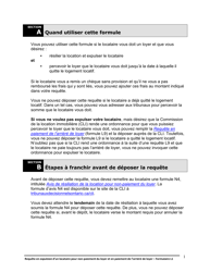 Instruction pour Forme L1 Requete En Expulsion D&#039;un Locataire Pour Non-paiement Du Loyer Et En Paiement De L&#039;arriere De Loyer - Ontario, Canada (French), Page 2
