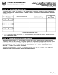 Forme L2 Requete En Resiliation De La Location Et En Expulsion Du Locataire Ou En Recouvrement D&#039;une Somme D&#039;argent - Ontario, Canada (French), Page 11