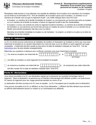 Forme L2 Requete En Resiliation De La Location Et En Expulsion Du Locataire Ou En Recouvrement D&#039;une Somme D&#039;argent - Ontario, Canada (French), Page 12