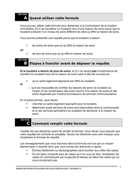 Instruction pour Forme L7 Requete De Transfert D&#039;un Locataire Hors D&#039;une Maison De Soins - Ontario, Canada (French), Page 2