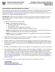 Document preview: Forme L6 Requete En Revision D'un Ordre D'execution De Travaux Relatif Aux Normes D'entretien Provinciales - Ontario, Canada (French)