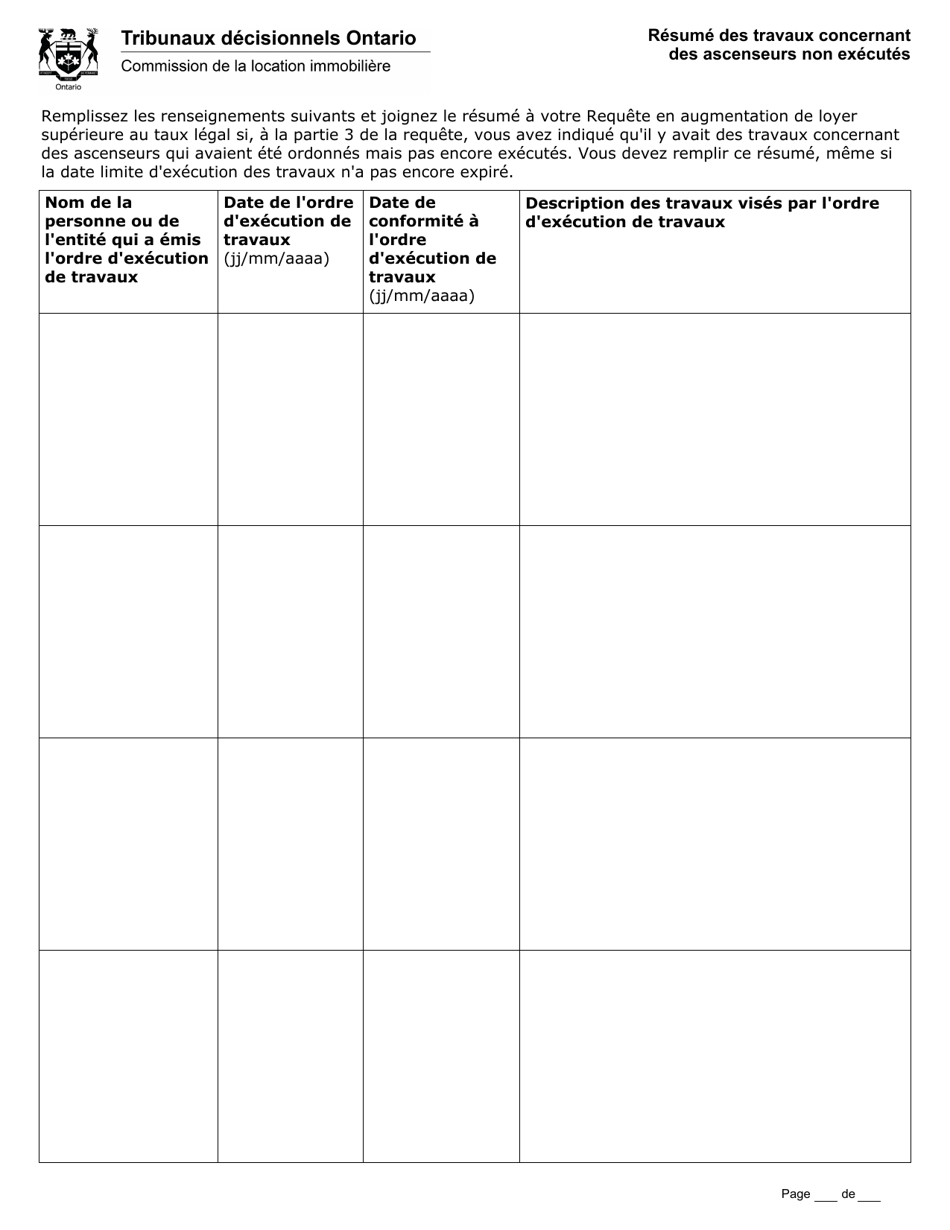 Forme L5 Requete En Augmentation De Loyer Superieure Au Taux Legal - Ontario, Canada (French), Page 14