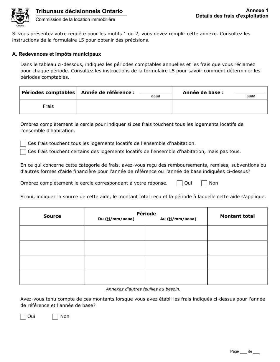 Forme L5 Requete En Augmentation De Loyer Superieure Au Taux Legal - Ontario, Canada (French), Page 6