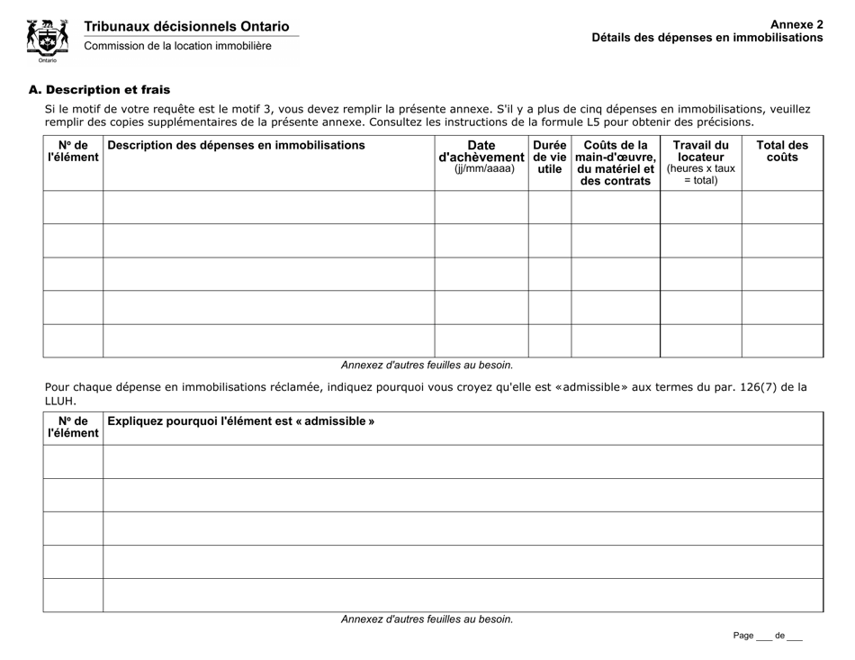 Forme L5 Requete En Augmentation De Loyer Superieure Au Taux Legal - Ontario, Canada (French), Page 9