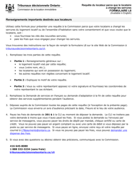 Document preview: Forme L8 Requete Du Locateur Parce Que Le Locataire a Change Les Serrures - Ontario, Canada (French)