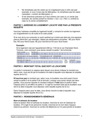 Instruction pour Forme L9 Requete En Paiement De L&#039;arriere De Loyer - Ontario, Canada (French), Page 3